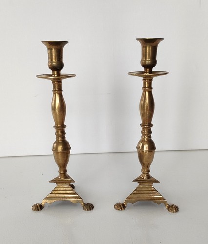 Paire bougeoirs tripodes - de,
