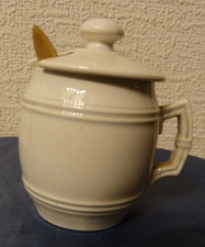 MOUTARDIER ANCIEN EN FAIENCE - DIGOIN & SARREGUEMINES.