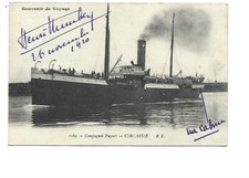 BATEAU MARINE  PAQUEBOT  CIRCASSIE DE LA CIE PAQUET