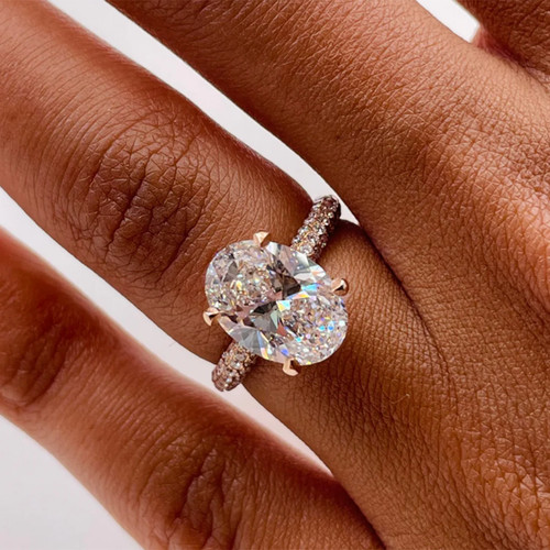 Bague rose carats igi - bague,