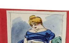 ❤️ 1910 ? Légumes etc curiosa unique suite de 5 dessins originaux aquarelle eros