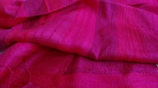 Foulard Écharpe en soie sauvage Rose Fuchsia Rouge Vintage