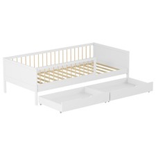Lit pour enfant 190x90cm blanc avec tiroirs ADAM