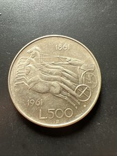 ITALIE - 500 LIRES Argent 1961 R, UNITÉ ITALIENNE, RARE, Bel Exemplaire