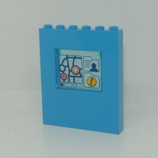 LEGO Batman : Panneau décoré 1 x 6 x 6 Batcave - Réf 15627 60603pb003 Set 10672