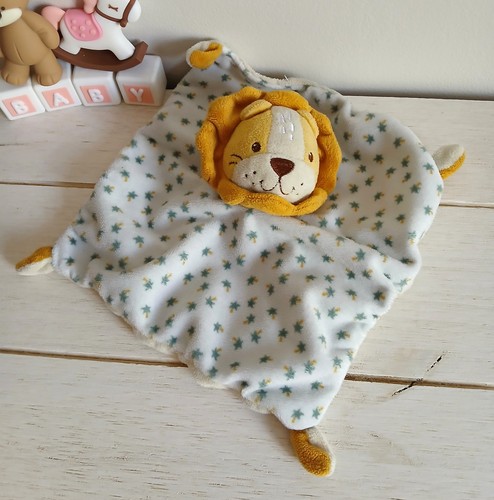 Doudou peluche lion carré - doudou,