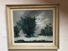 Tableau paysage hivernal Roger