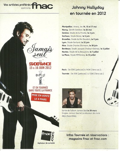Flyer plv johnny hallyday en - johnny,