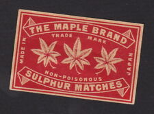 Ancienne étiquette  allumettes Japon BN104967 Feuille Erable 