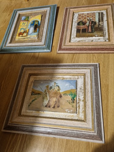 Trois petits tableaux bois - trois,