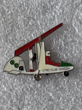 Pin's Aviation Avion ULM GCG Gyro Club Gascon Hélice Pilote Casque Aéronef