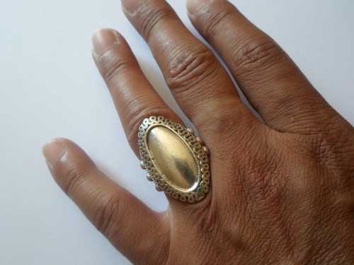 Bague argent massif - en,