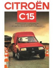 ▄▀▄ Dépliant CITROEN C15 Essence 954cm3 (Français) 1987 ▄▀▄