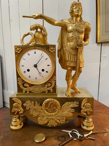 Pendule bronze mercure - au,