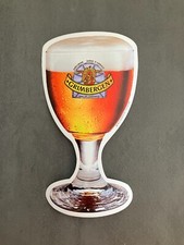 Réf 15 - AUTOCOLLANT verre de bière GRIMBERGEN - 11 cm x 20 cm