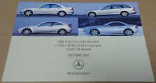 Catalogue publicitaire Tarif Mercedes 2002 SLK Classe C Coupe Berline option AMG