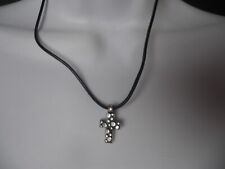 PILGRIM collier cuir noir 