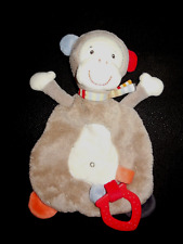 538/ doudou plat singe marron