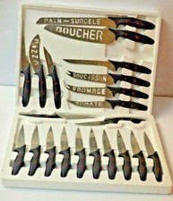ANCIEN COFFRET 21 COUTEAU PRADEL EXCELLENCE STEACK POISSON VIANDE PIZZA 