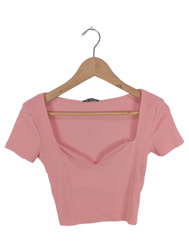 Zara top femme rose côtelé - zara,