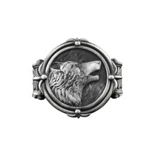 Bague chevalière loup en