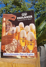Plaque carton PAULANER  PUR ANNEES 60   - biere publicitaire ancien  Bistot