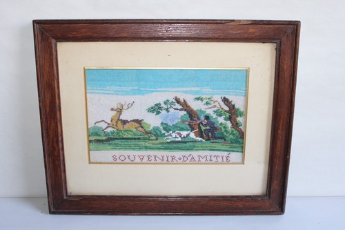 Ancien tableau broderie - , de