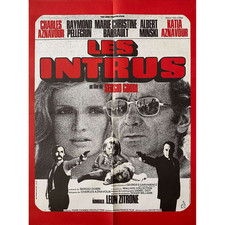 LES INTRUS Affiche de cinéma  - 60x80 cm. - 1972 - Charles Aznavour, Sergio Gobb