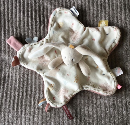 Doudou lapin blanc crème - lapin,