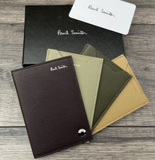 Porte-Cartes Pivot En Cuir Grain De Paille Paul Smith Fabriqué En Italie BNIB