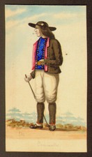 Aquarelle. Paysan Breton