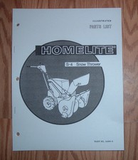HOMELITE S-4 SNOW THROWER