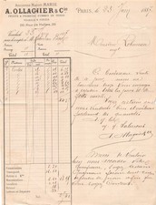 1887 FRUITS PRIMEURS POMMES DE TERRE A CLAGNIER A PARIS - M. BEAUVAIS