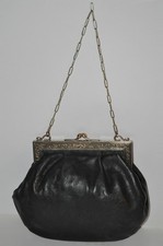 sac minaudière ancien en cuir