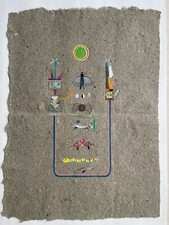 Peinture aborigène d'Amérique-Indiens Navajo, sur papier