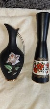2 Vases POZELLAN et WALDERSHOF BAVARIA 23 et 27 cm - Rares