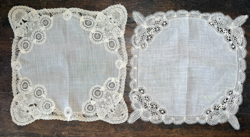 Dentelle ancienne 2 jolis - dentelle,