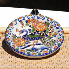 Cendrier / vide poche vintage en faïence de gien Théraplix décor au Paon