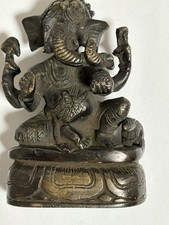 statuette ancienne En Bronze Du Dieu Ganesh