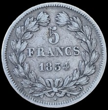 5 Francs Louis Philippe 1er 1834 Q