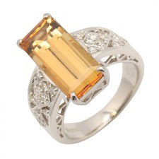 BIJOUX Bague Diamant Topaze