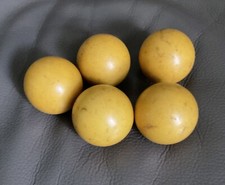 ART DÉCO FRANCE 5 BOULES DE BILLARD EN BAKÉLITE, AUTHENTIQUES OBJETS ÉPOQUE 