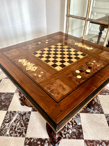 Table jeux acajou art - de, &