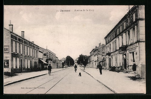 Cpa jarnac avenue gare - de, la
