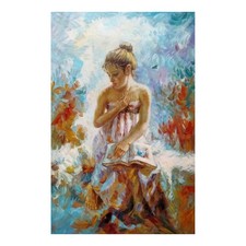 Tableau Huile 60x90 Cm Fille