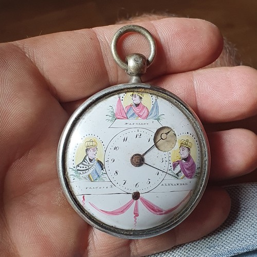 Montre gousset coq argent - à,