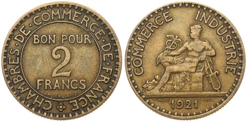 France 2 francs - -,