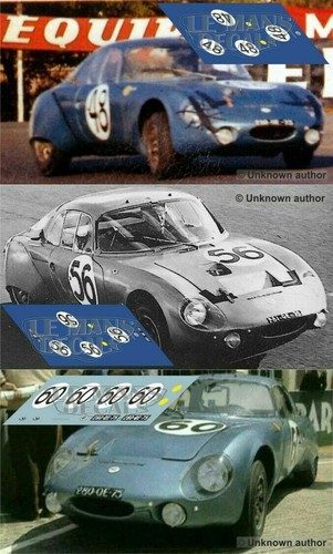 Décals rene bonnet - bonnet, aerodjet