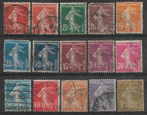 Lot timbres semeuse - timbres, 1907