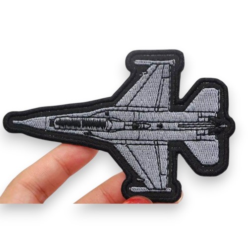 Patch avion chasse gris - de, f16